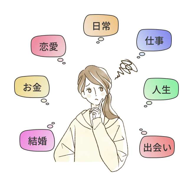 悩む女性の画像